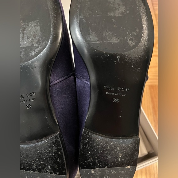 The Row Alys Satin Slipper in Navy - Size 38 - Picture 7 of 7